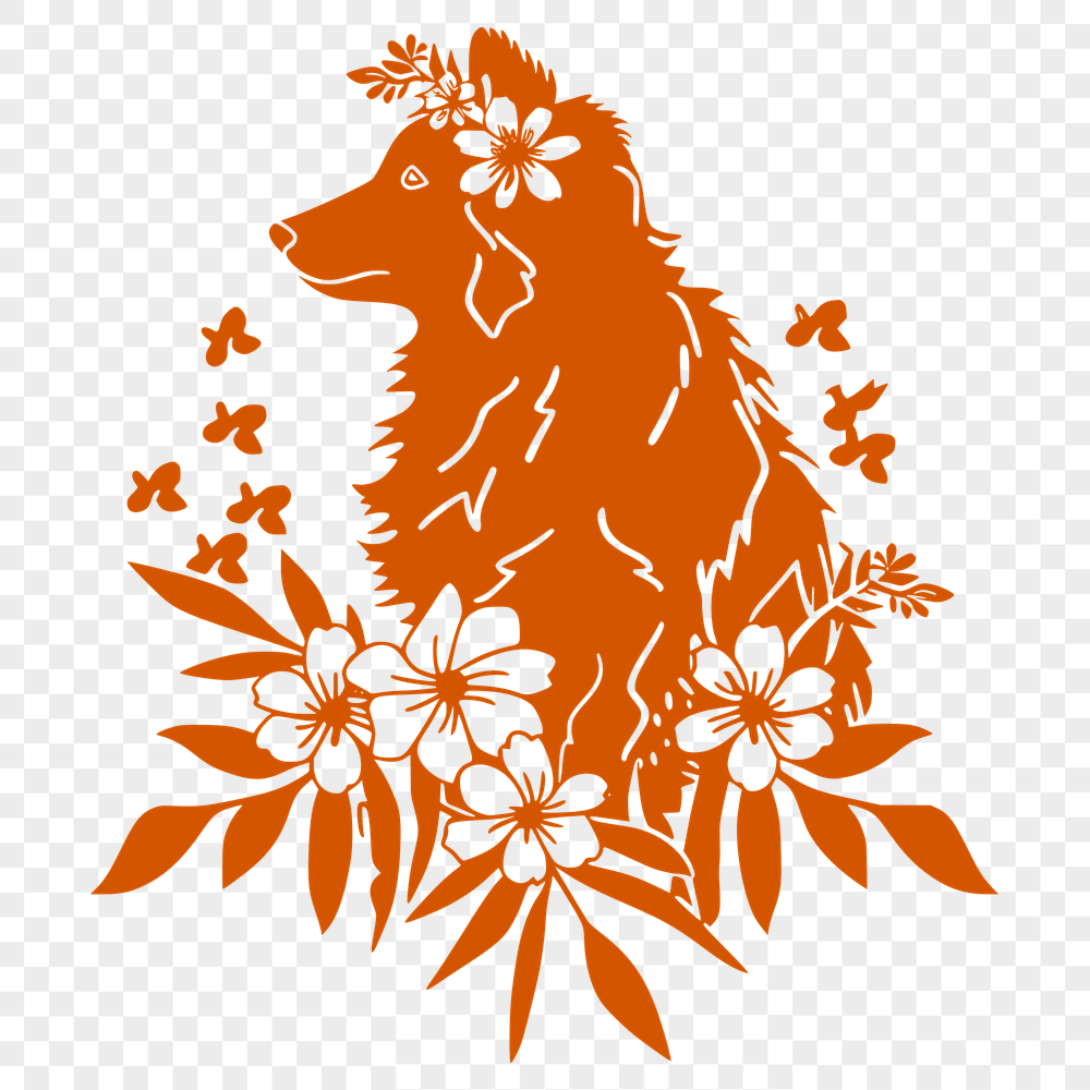 Sitting Australian Shepherd Decal