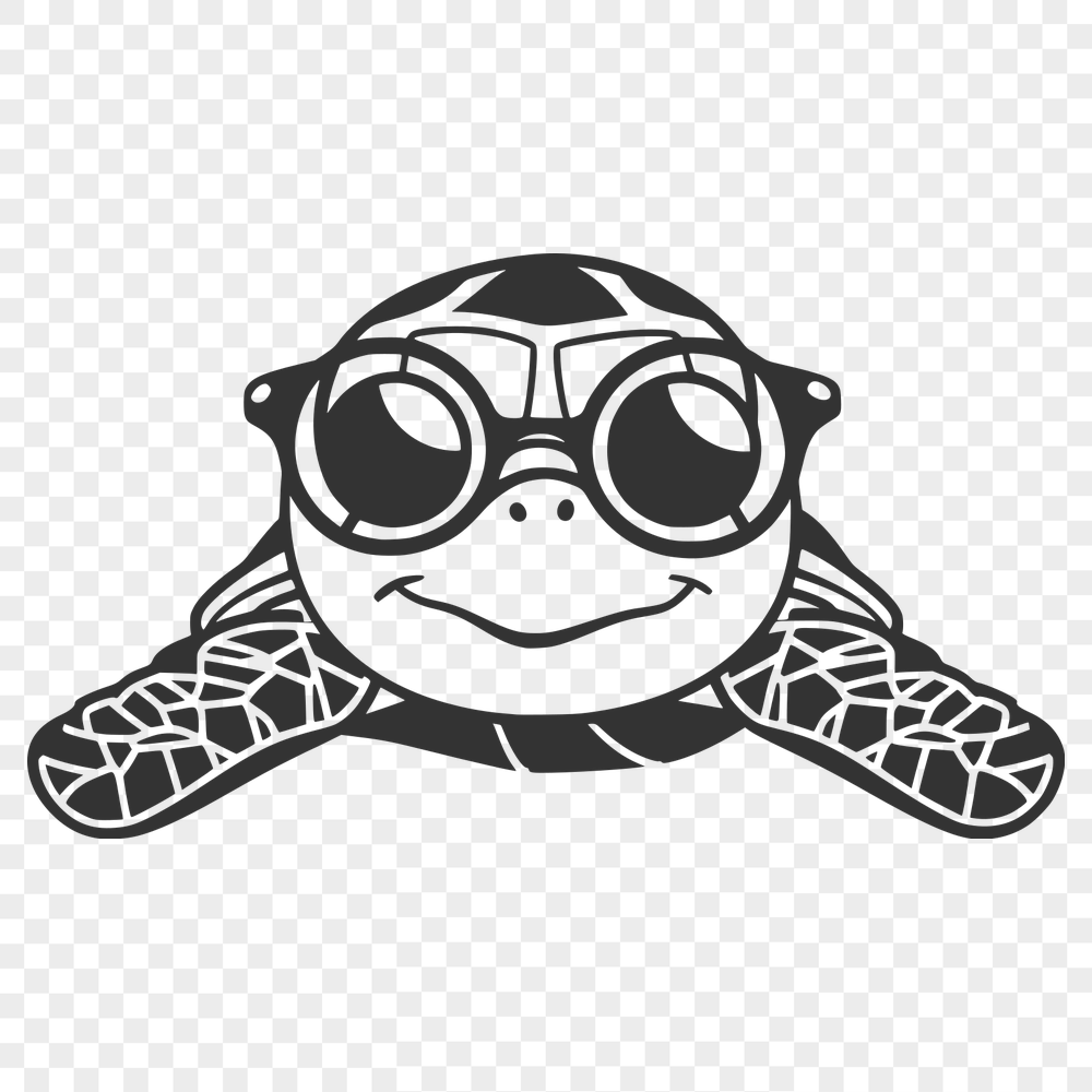 Sea Turtle Wearing Glasses