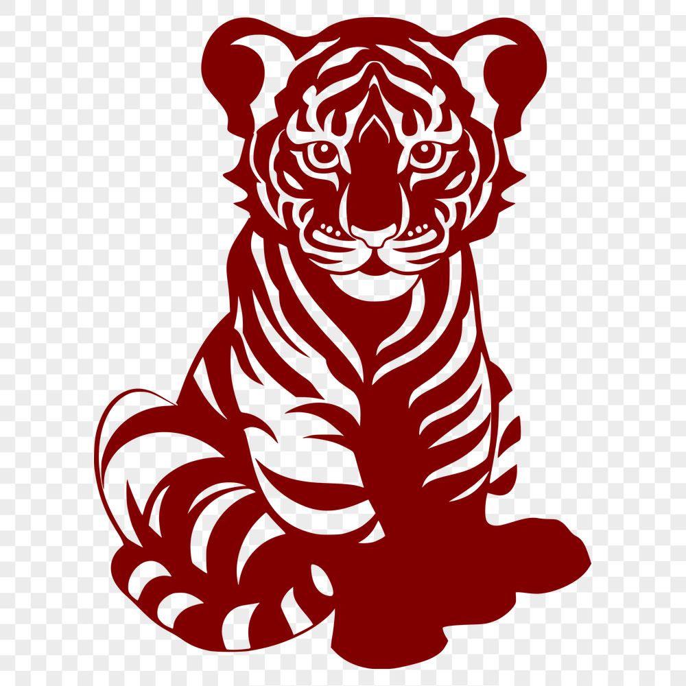 Free Sitting Tiger PNG