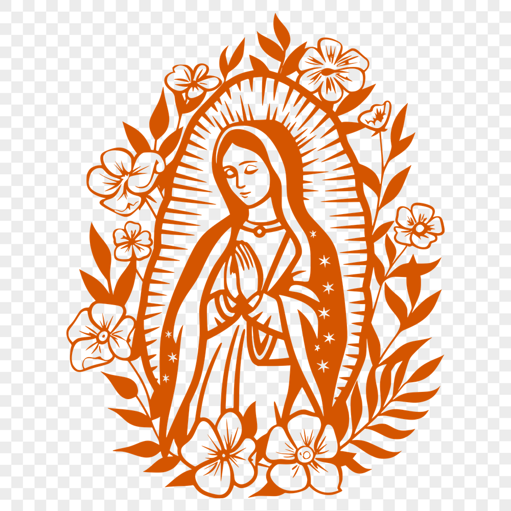 Artistic Our Lady Of Guadalupe  DXF