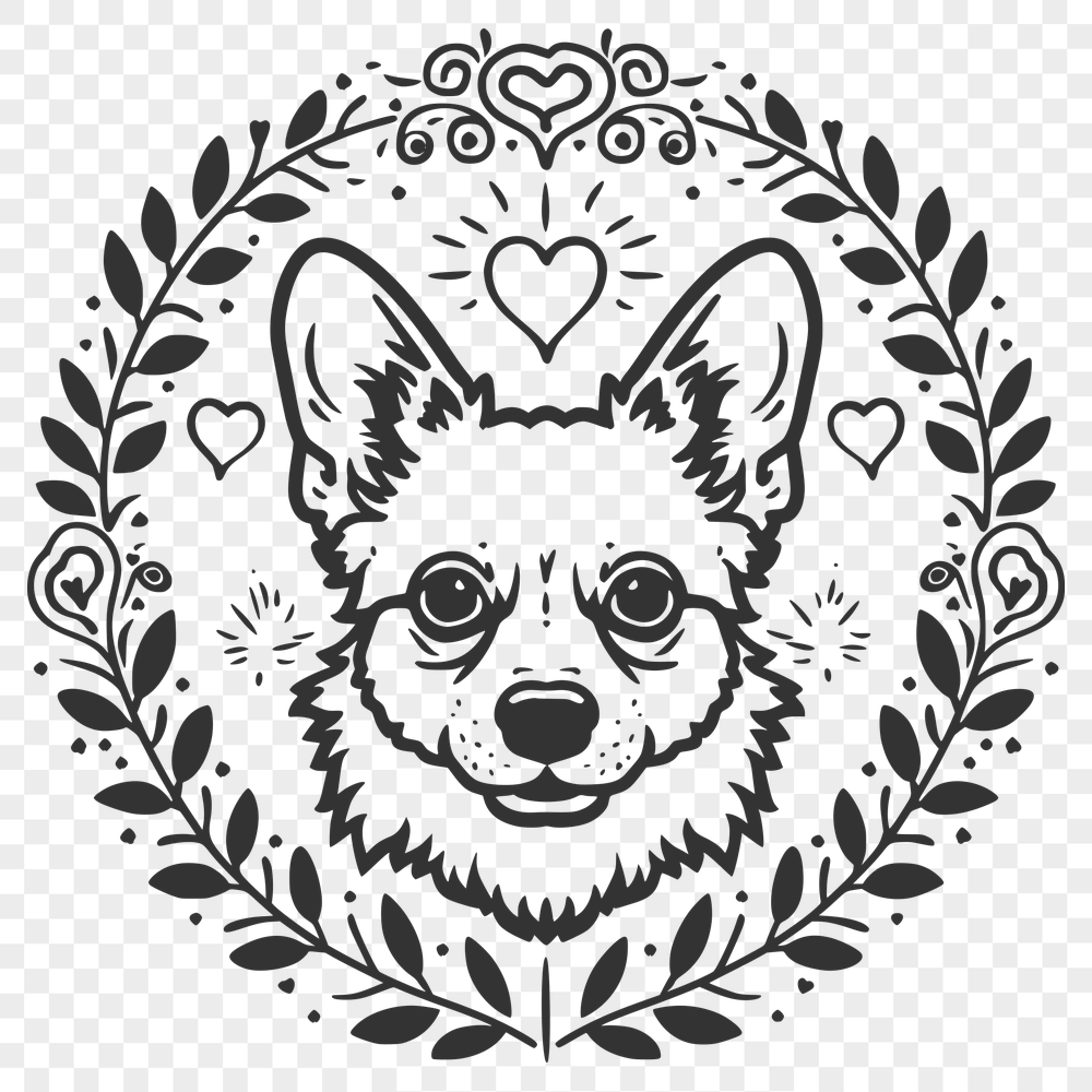 Creative Welsh Corgi Vector Illustration