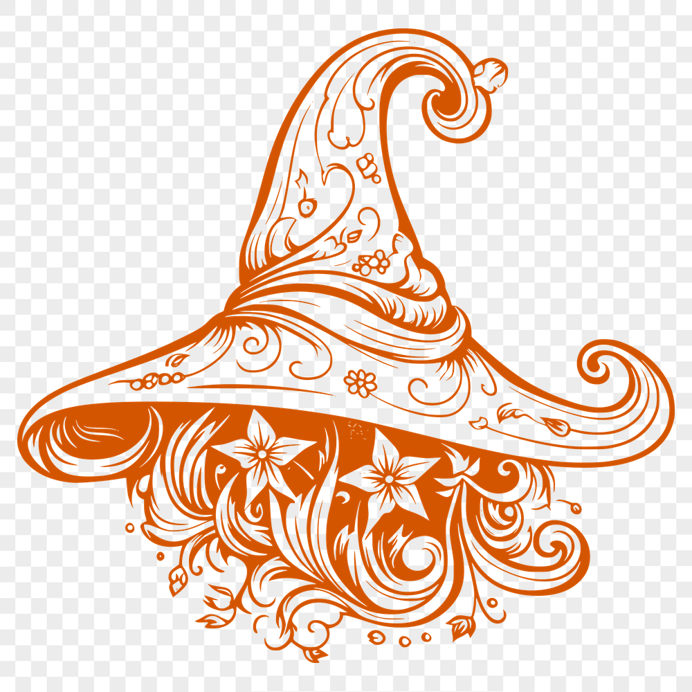 Free Witch Hat SVG, PNG, PDF And DXF Files