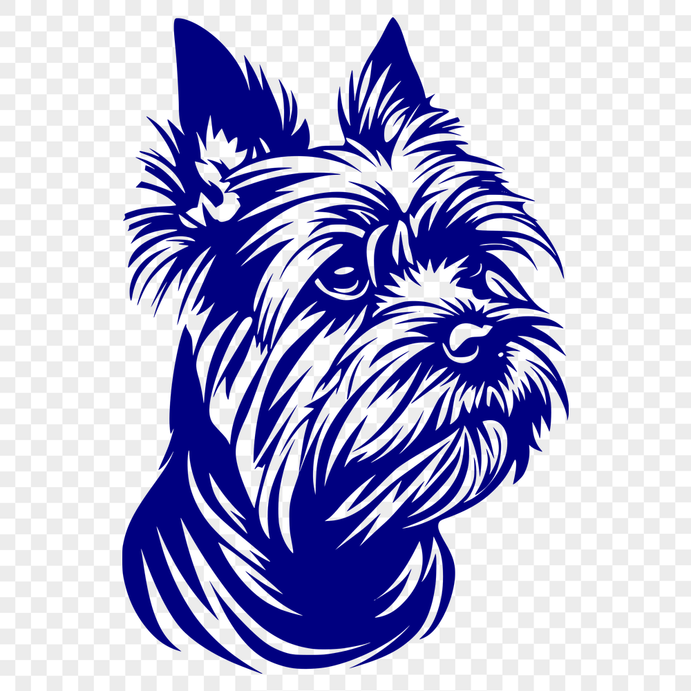 Creative Yorkshire Terrier Vector Drawing