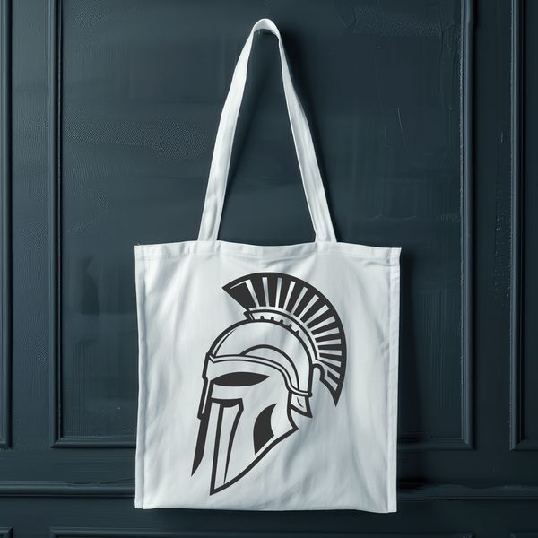 Ancient Spartan Vector Graphic Ancient Greek warrior in helmet, ideal vector art for cutting machine designs.