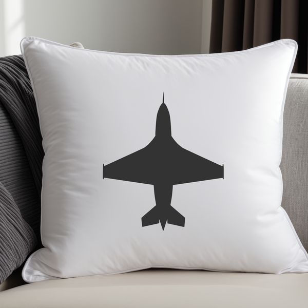 An illustration of a commercial airplane in flight, suitable for cutting machine designs.