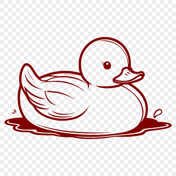 Waterfowl Design A detailed depiction of a waterfowl bird, created as a scalable graphic.