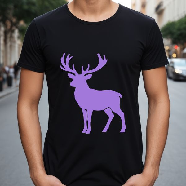 A digital illustration of a reindeer against a white background.