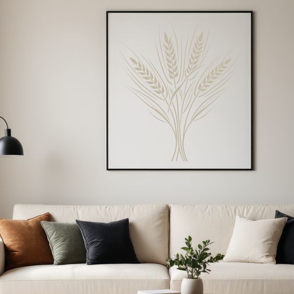 Wheat Illustration SVG A simple illustration of a wheat stalk with grains.