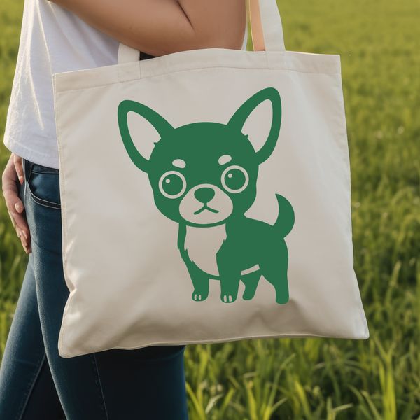 Digital artwork of a tiny canine with simplified features.