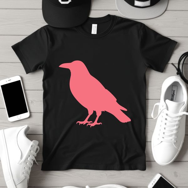 Illustrative vector art of a crow, suitable for various uses.