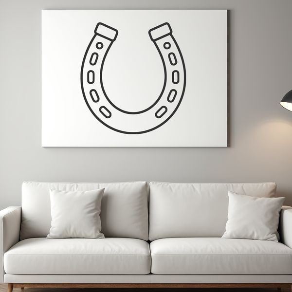 Free SVG horse shoe cut file for laser engraving and web design