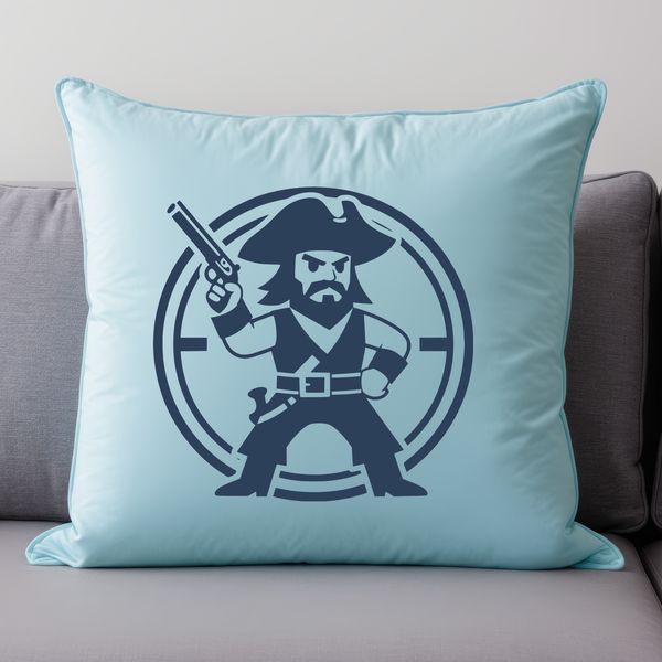 A detailed illustration of a pirate in vector format suitable for cutting machines and digital design projects.