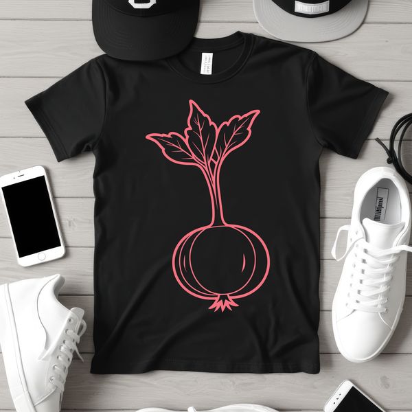 Scalable Radish Design SVG A detailed, scalable vector graphic (SVG) illustration of a single radish root vegetable.