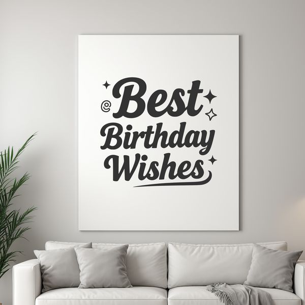 Simple birthday quote with a bold font and colorful design.