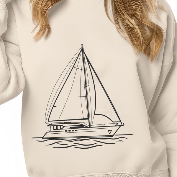 Beautiful Boat Vector Clip Art A simple, two-dimensional representation of a boat in vector format, suitable for digital design projects.