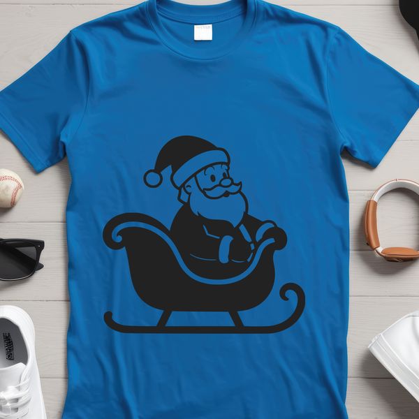 A free downloadable svg image of Father Christmas with a classic winter design.