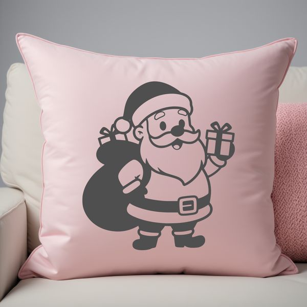 Vector illustration of Santa Claus in silhouette, ideal for commercial or personal use.