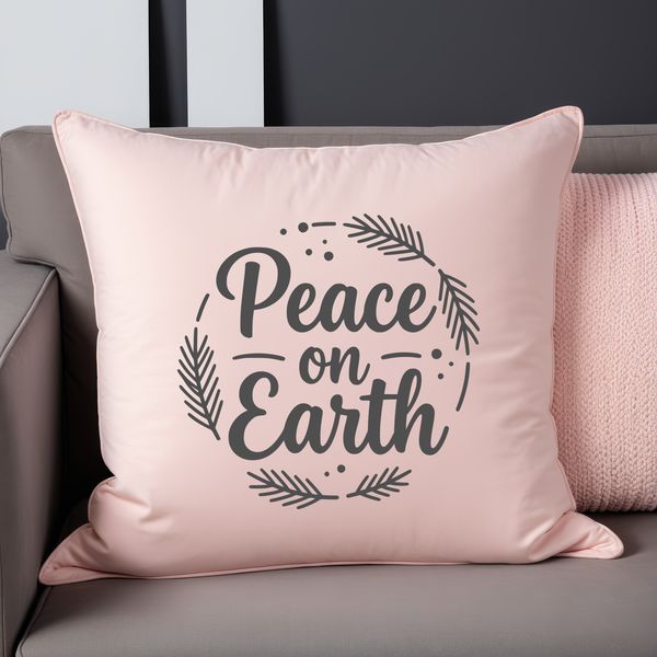 Christmas quote with a festive message about peace on earth in a digital vector format suitable for various uses.