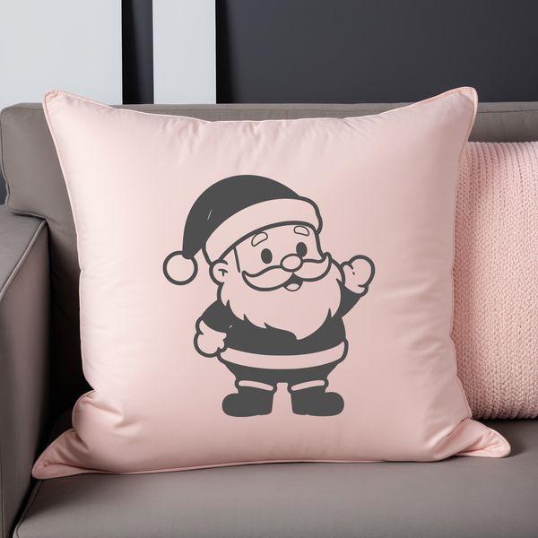 Vector illustration of a jolly Christmas figure in festive attire.
