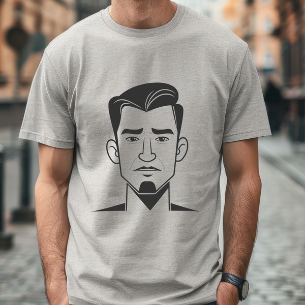 Minimalist Man Silhouette Vector Art A simple illustration of a male figure in a minimalist style.