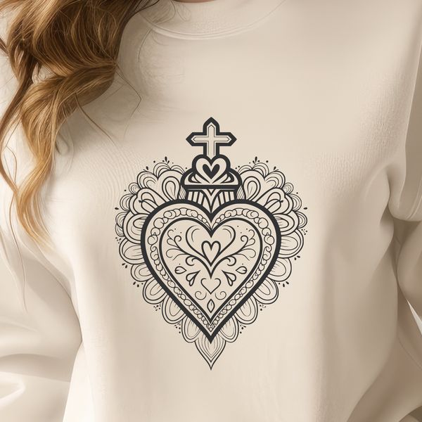 Heartfelt Devotion Symbol Sacred Heart icon in vector format, ideal for digital designs and prints.
