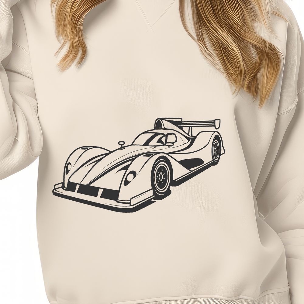 SVG Racing Vehicle Design A high-quality vector illustration of a racing car, ideal for graphic design projects.