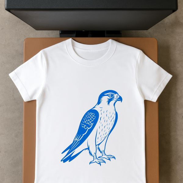 Bird Silhouette Vector Illustration A detailed illustration of a falcon in mid-flight, suitable for cutting with a Cricut machine or laser cutter.