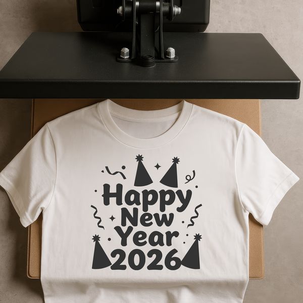 New Year's celebration illustration featuring inspirational quotes in bold typography.