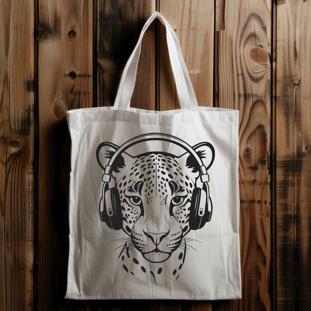 Stylish Jaguar Design A stylized illustration of a jaguar, a big cat species, depicted in a vector format.