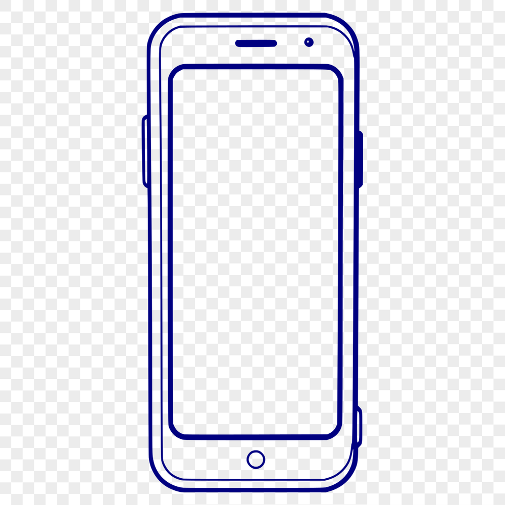 Cuttable Phone Design for Cricut Machines Illustrated phone with vector design elements suitable for cutting machines like Cricut.