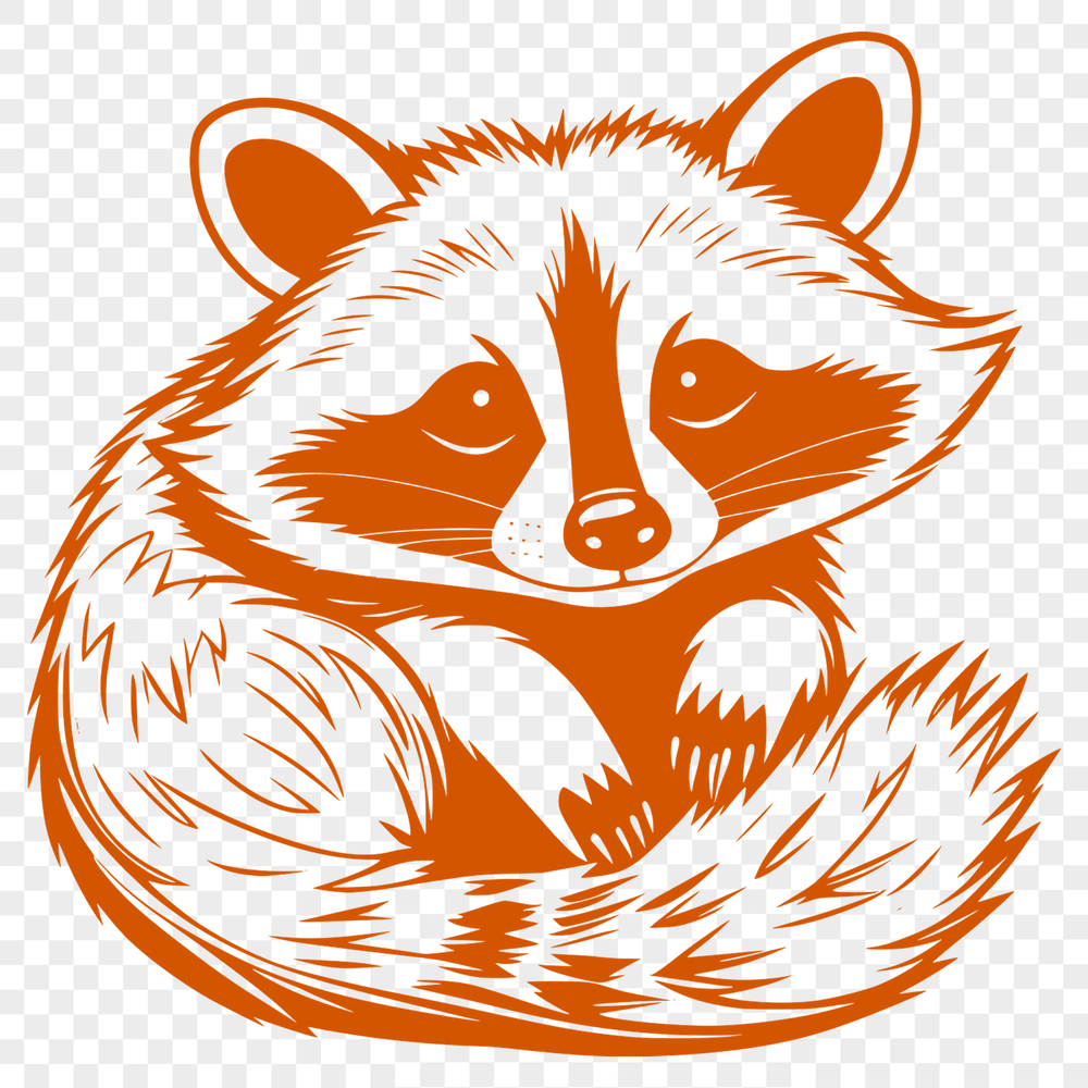 Animal Mascot Graphic A small mammal with distinctive markings on its face, shown in a simple graphic format.