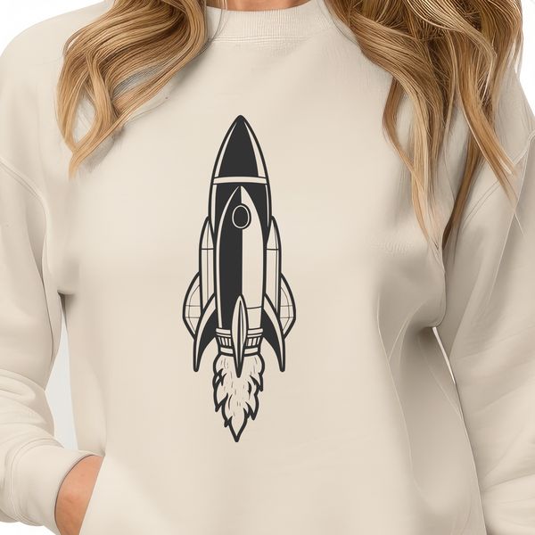 Galaxy Explorer Vector Illustration A vector illustration of a futuristic spaceship in flight through the galaxy, suitable for commercial and personal use.
