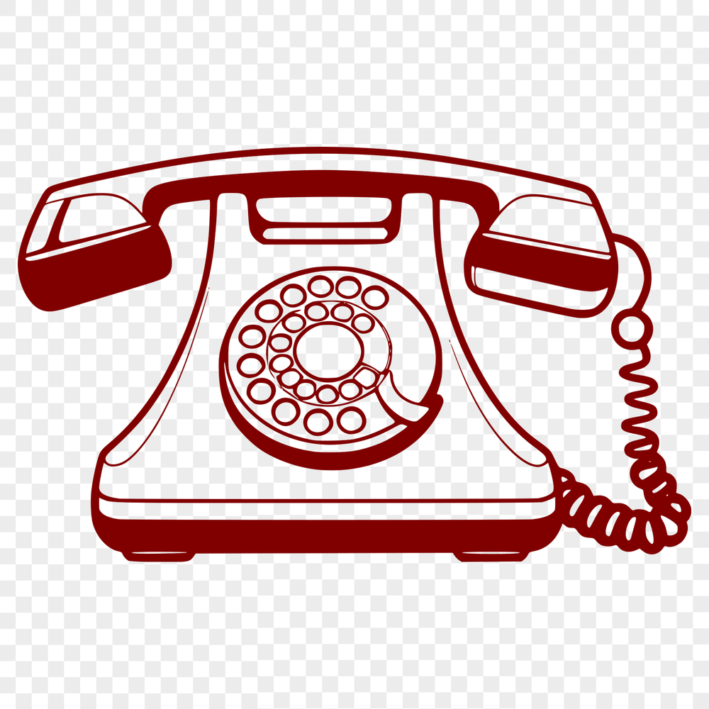 Vintage Cordless Phone Illustration A simple illustration of a telephone with a cordless design.
