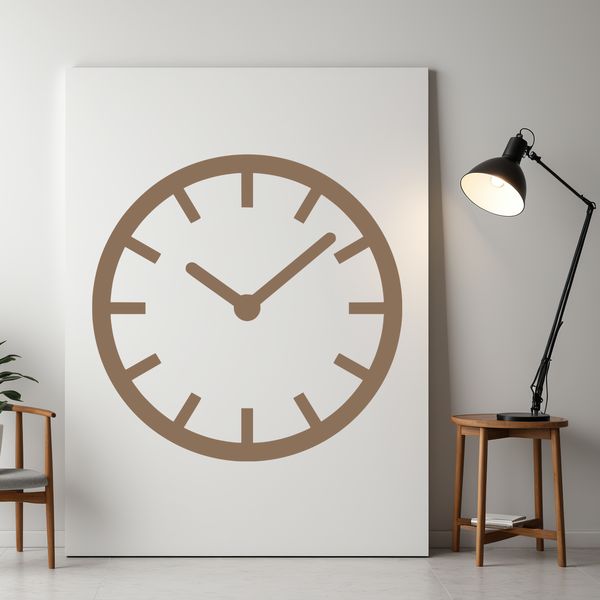 A simple digital clock with clean lines and minimalistic design.