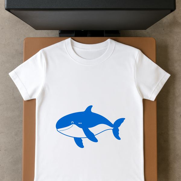 Illustrated Whale Design A detailed illustration of a whale in vector format, suitable for commercial and personal use.