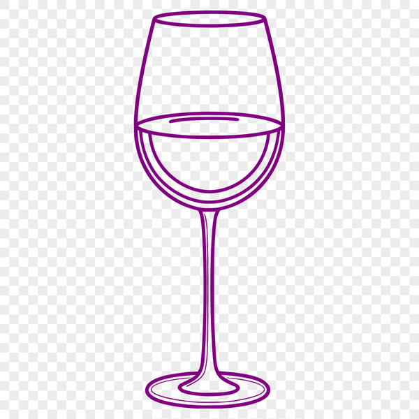 Beautiful Vector Wine Illustration A glass filled with red wine on a table, suitable for vector design and illustration.