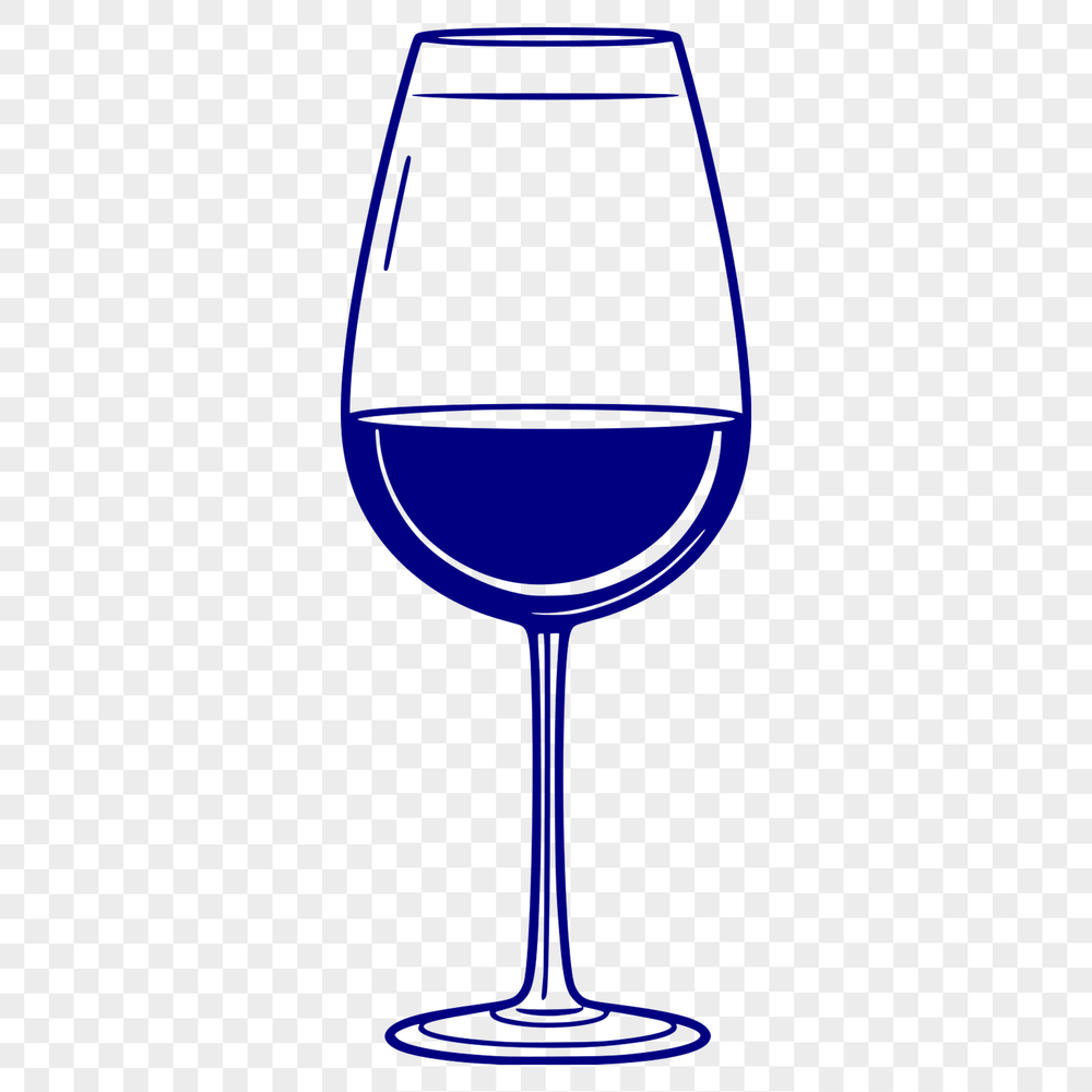 Red Wine Design Vector Art Wine glass filled with red liquid, depicted in a simple vector design.