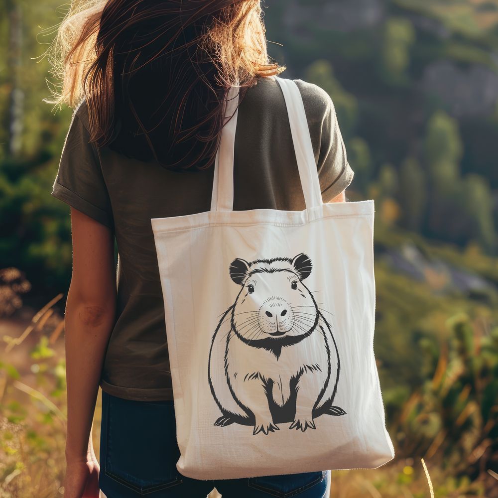 Capybara Vector Image Large semi-aquatic rodent with webbed feet and a distinctive appearance, suitable for vector design projects.