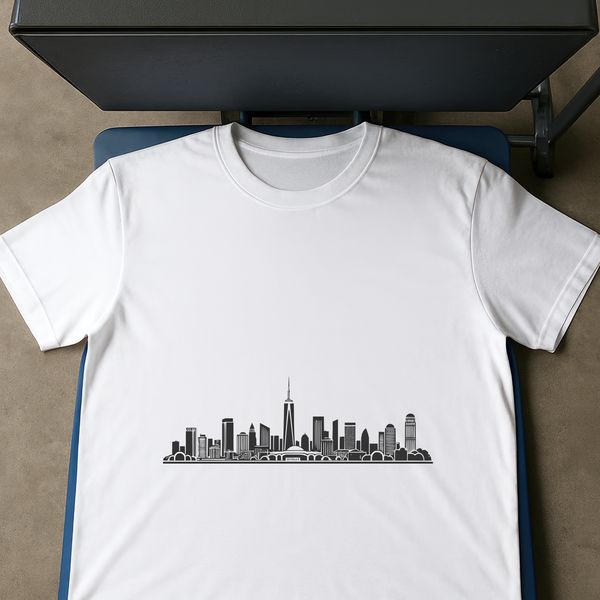 Urban Dreams SVG Vector Art Illustrated city skyline in vector format for graphic design projects.