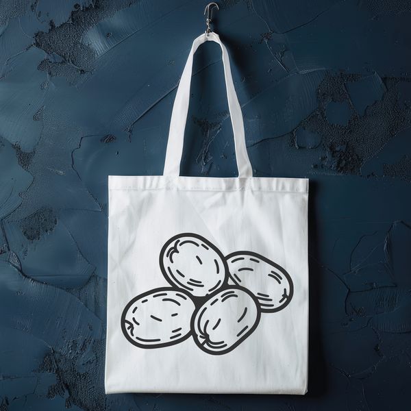 Free Vector Potato Graphic A digital illustration of a single potato with smooth skin.