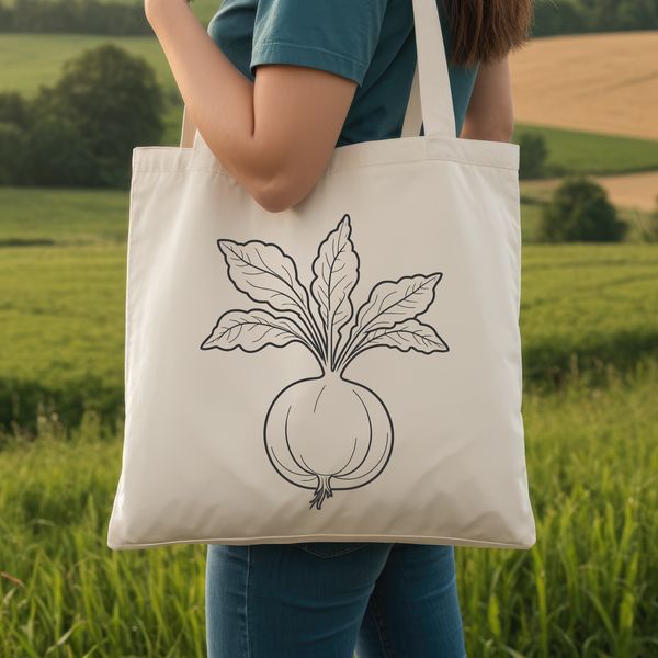Root Veggie Graphic Design A vector graphic illustration of a single radish root vegetable.