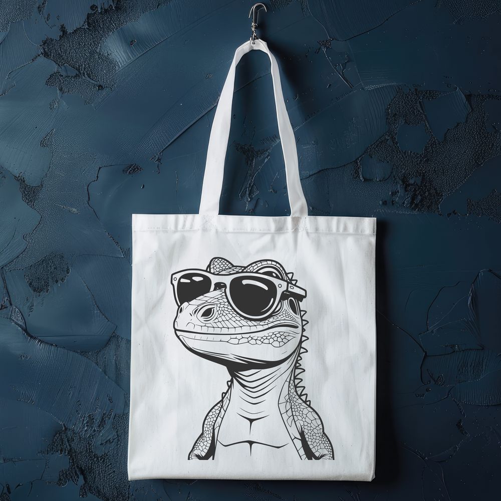 Cartoon Lizard in Cool Shades A cartoon lizard character wearing trendy sunglasses.