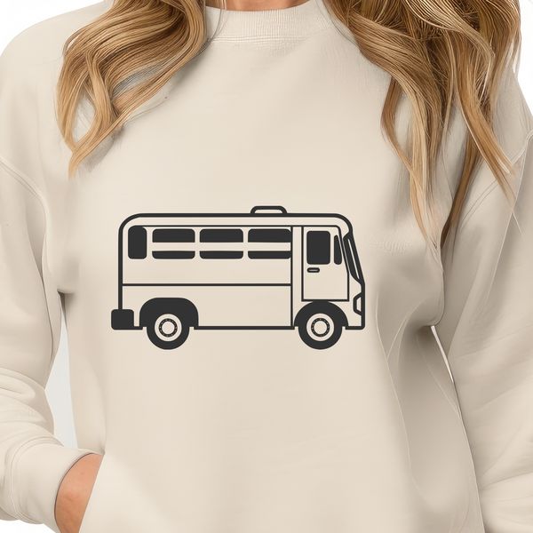 Vector Bus Clip Art Design A high-quality vector illustration of a bus, ideal for clip art designs and various digital applications.