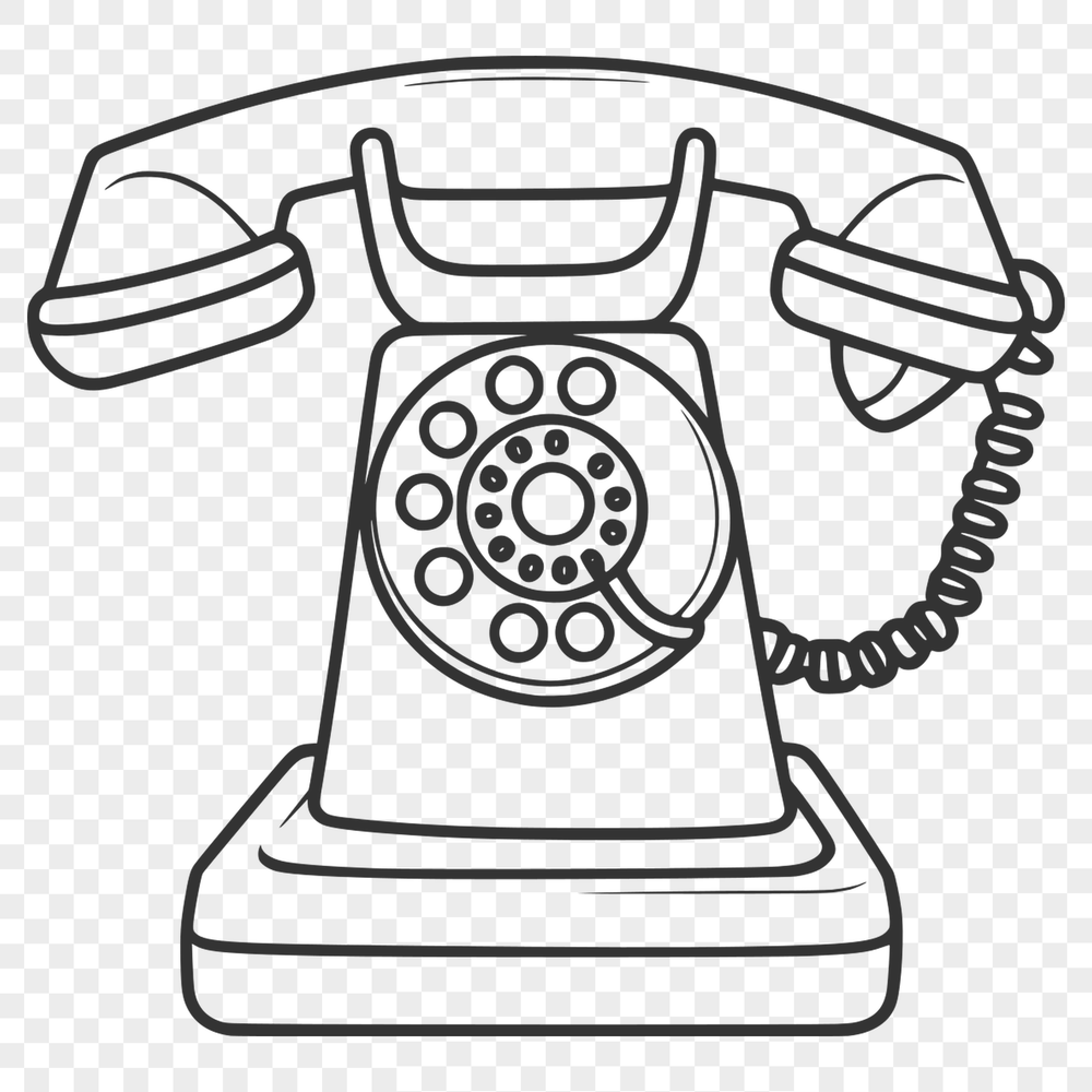 Simple Telephone Icon Design Telephone icon with simple vector design elements for digital and graphic projects.