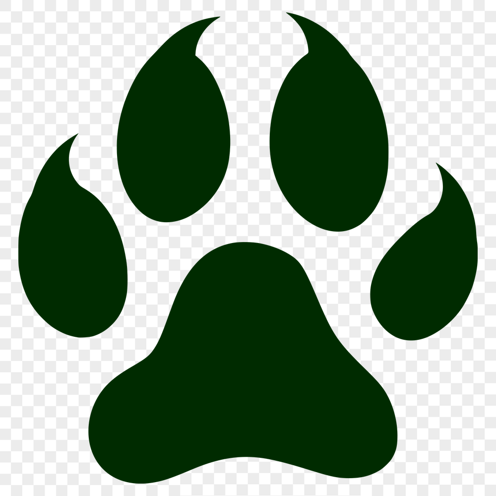 Creative Paw Print Decal In SVG For Free Download