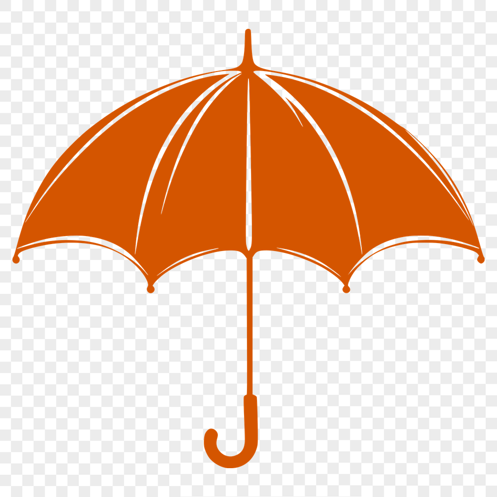 Umbrella Stencil In SVG, PNG, PDF And DXF File Formats