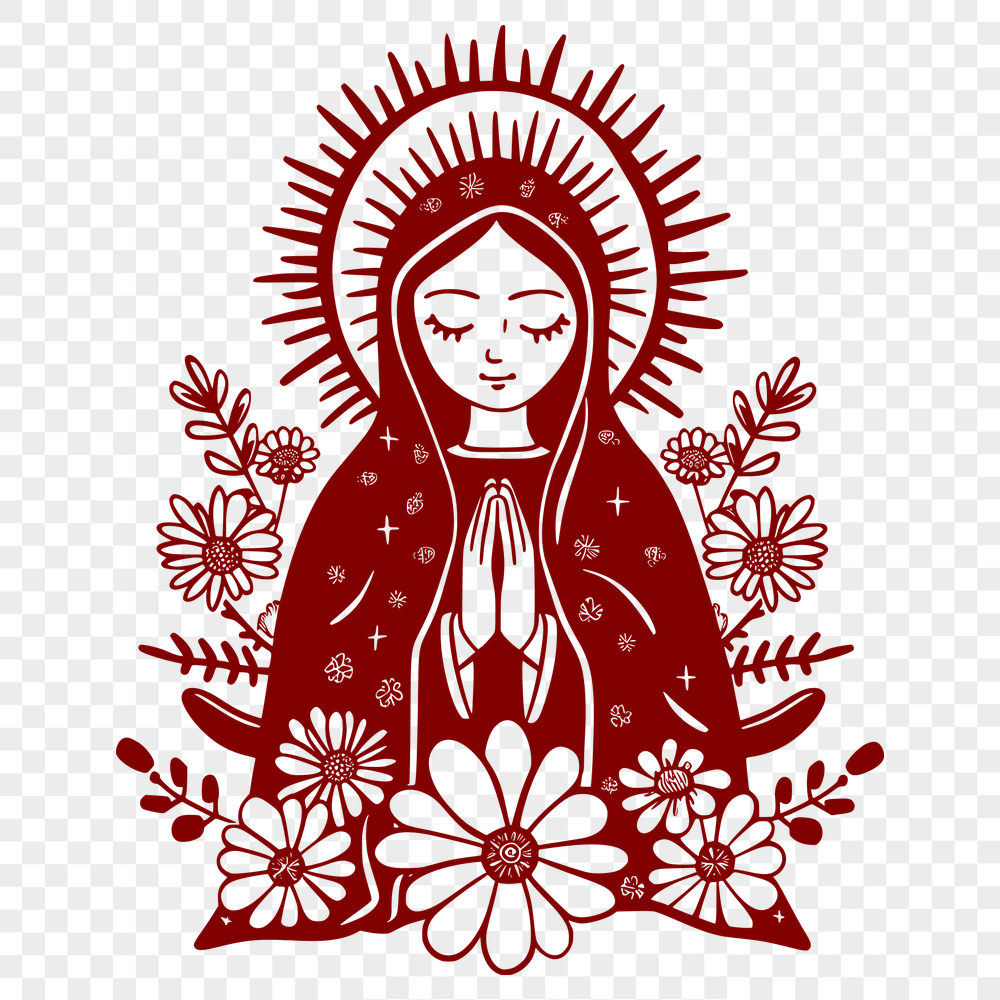 Artistic Our Lady Of Guadalupe  - For Laser Engraver Project