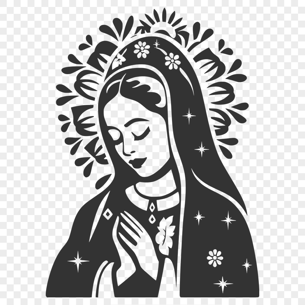 Unique Our Lady Of Guadalupe  SVG, PNG, PDF And DXF Files