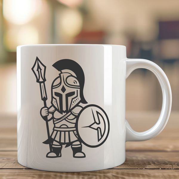 Free Vector Art of a Spartan Soldier A vector graphic representation of a male soldier from ancient Greece.