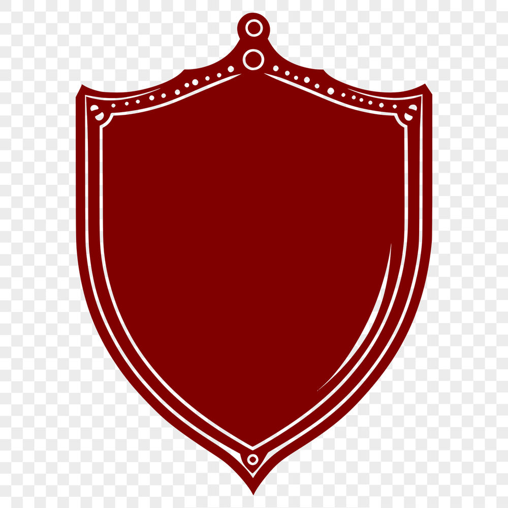 Modern Shield Design for Digital Projects and Crafts A flat, 2D representation of a shield with a geometric design, suitable for digital use in vector graphics.